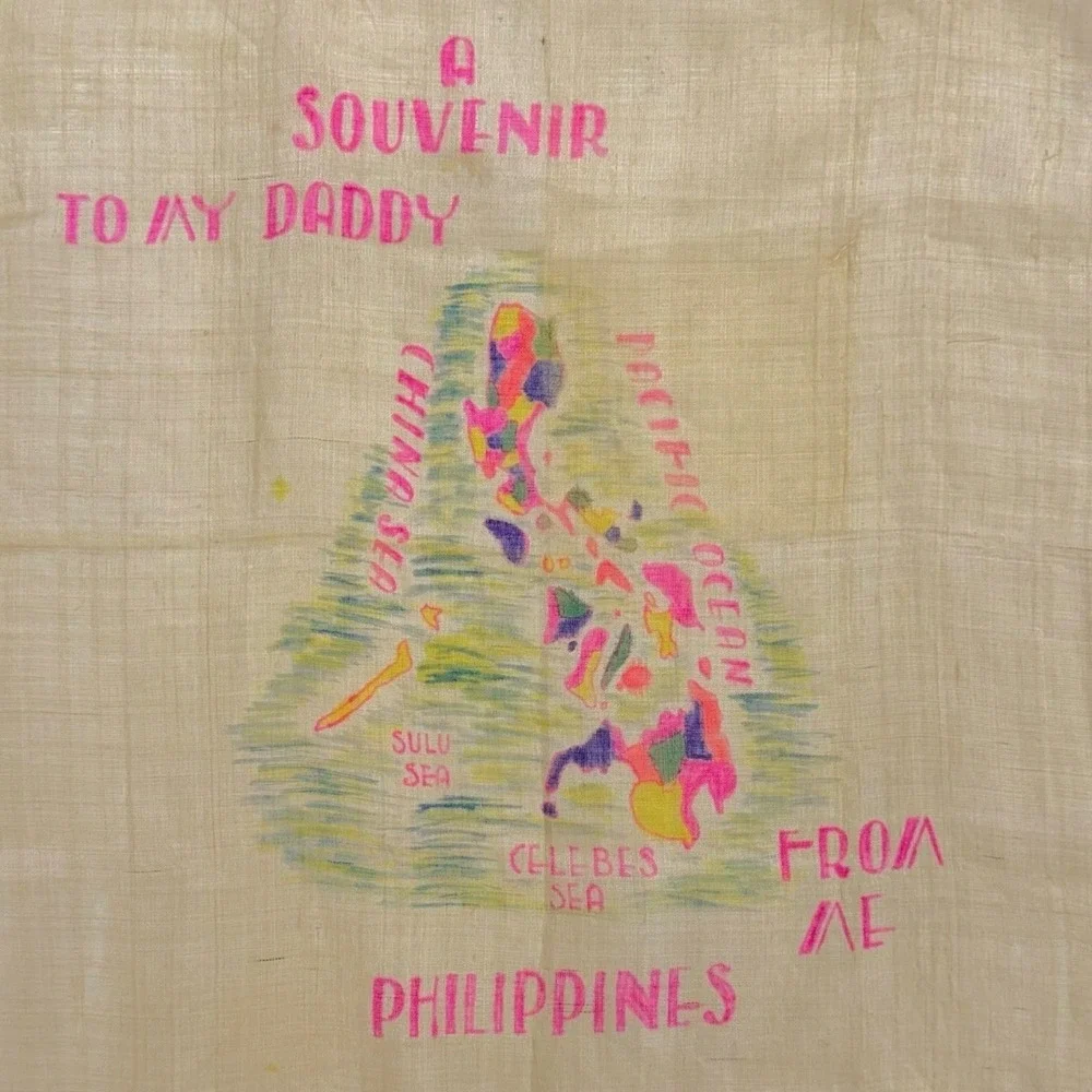 Vintage World War II 1940s Handmade‎ Souvenir Sweetheart Tapestry Philippines